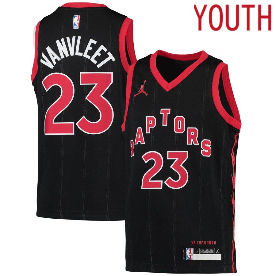 Youth Toronto Raptors 23 Fred VanVleet Jordan Brand Black Player NBA Jersey